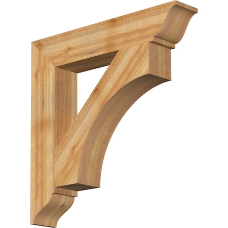 Ekena Millwork Westlake Traditional Rough Sawn Bracket, Western Red Cedar, 6"W x 34"D x 34"H BKT06X34X34WTL01RWR